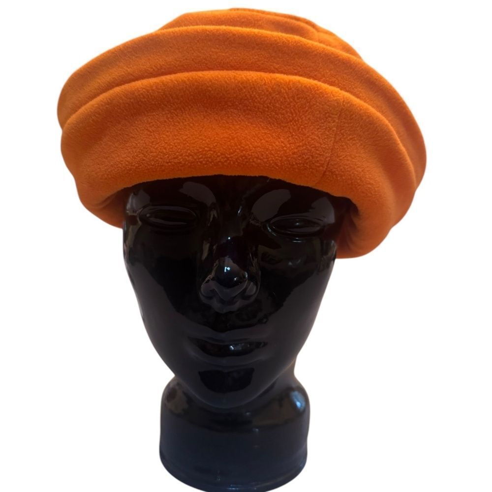 VINTAGE ORANGE ORANGE FABRIC LINED POLY FLOPPY VERSITILE BUCKET HAT - Picture 3 of 10